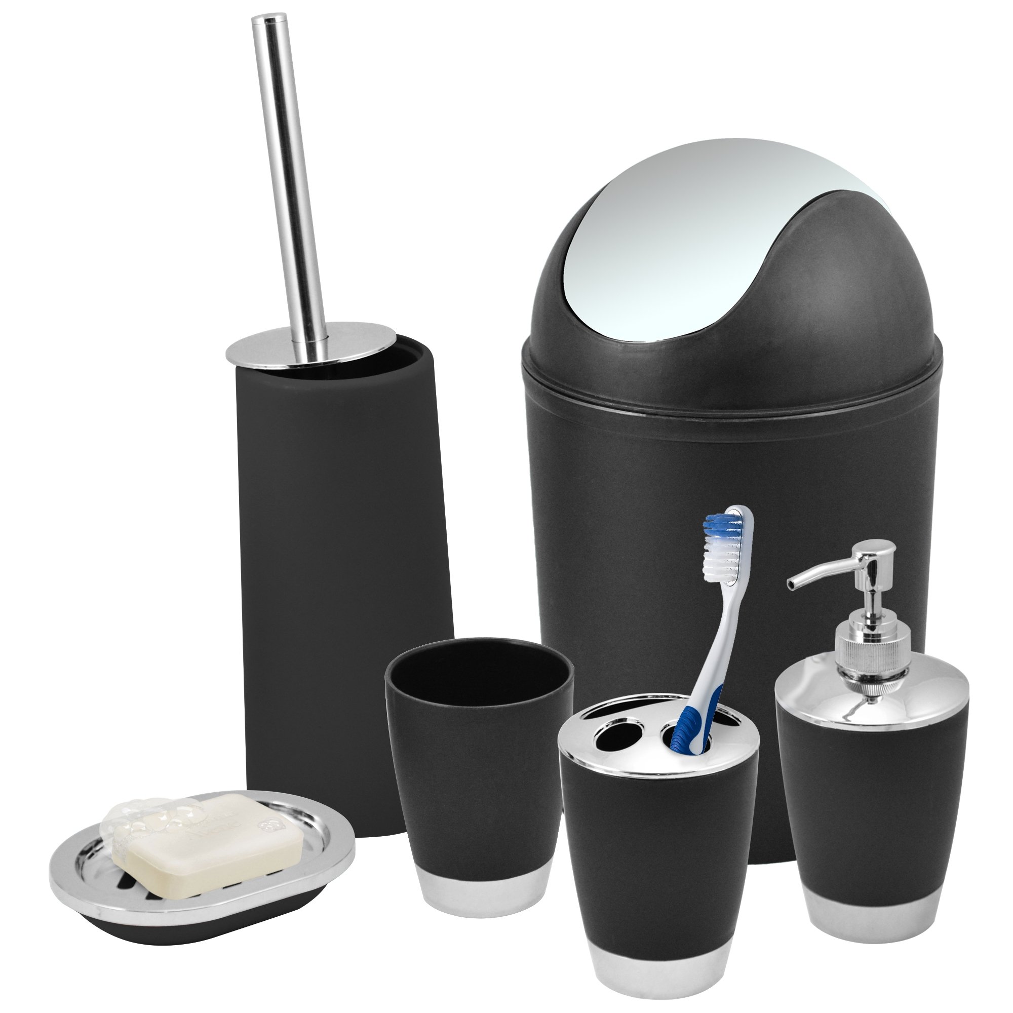 Kabalo Black 6-Piece Bathroom Set