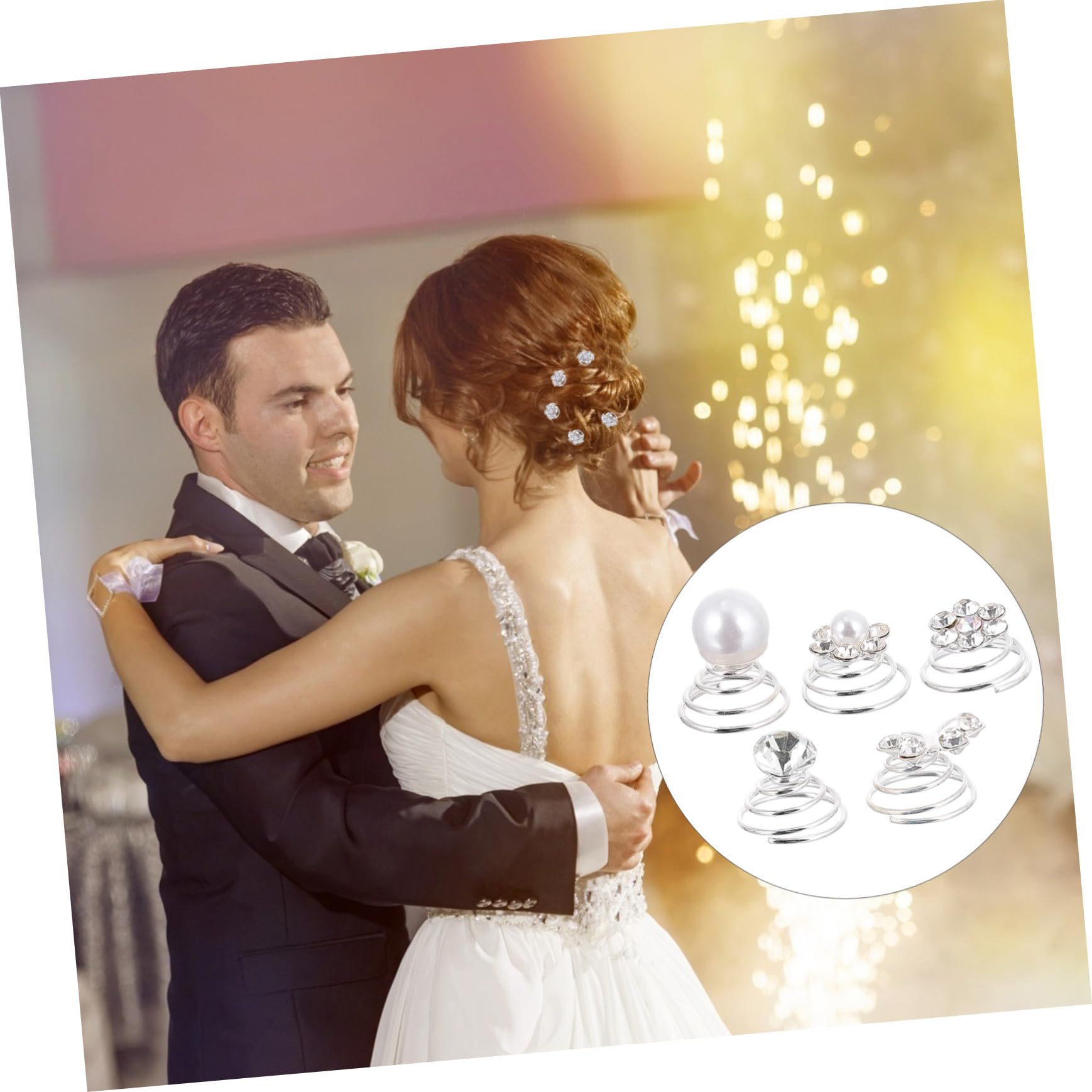 VICASKY 420 Pezzi Fermagli Spirale con e Clip Eleganti per Sposa e Damigelle Accessori Matrimonio Raffinati per Acconciature Raffinate