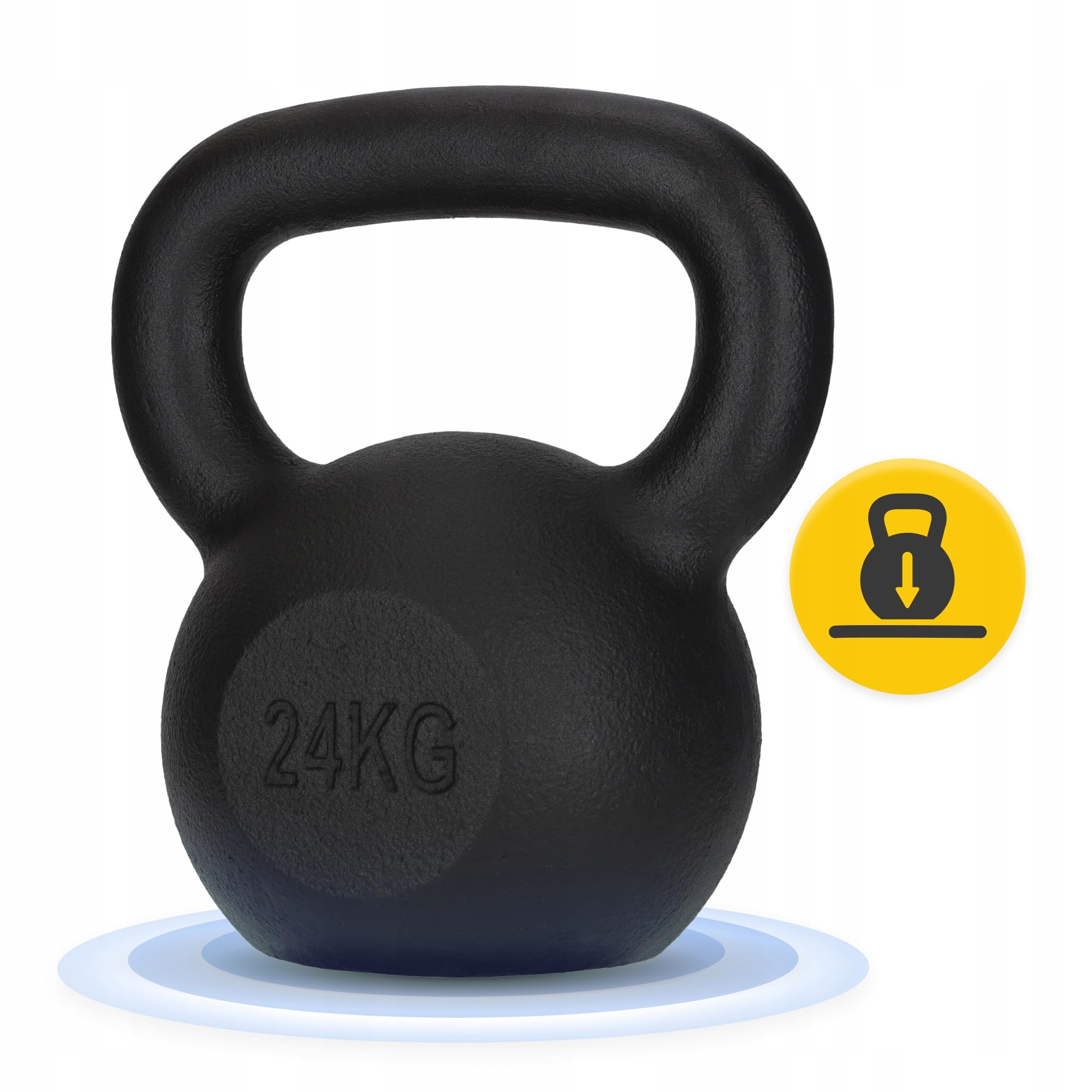 KETTLEBELL ODWAŻNIK ŻELIWNY OBCIĄŻENIE DO TRENINGU SIŁOWEGO 24 KG 4FIZJO