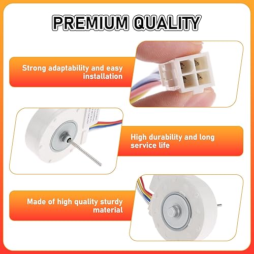 Miniatura 3 de WR60X10209 Refrigerator Condenser Fan Motor, Replacement for GE, Hotpoint, Kenmore, RCA, Replaces WR60X10155 WR60X10042 WR60X10053 WR60X10065