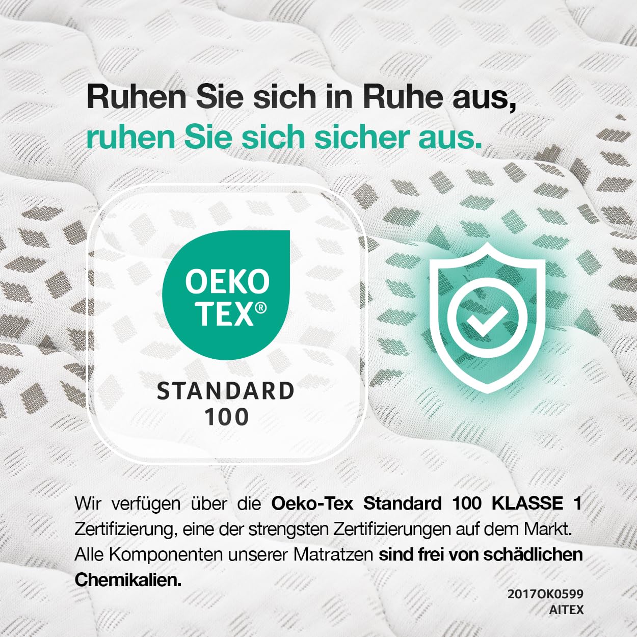 KUO Dream - DreamFlex Matratze | Viskoelastisch | Ergonomisch & Atmungsaktiv | Sommer-/Winterseite | Höhe 23 cm | Lendenwirbelstütze, 150 x 200 cm