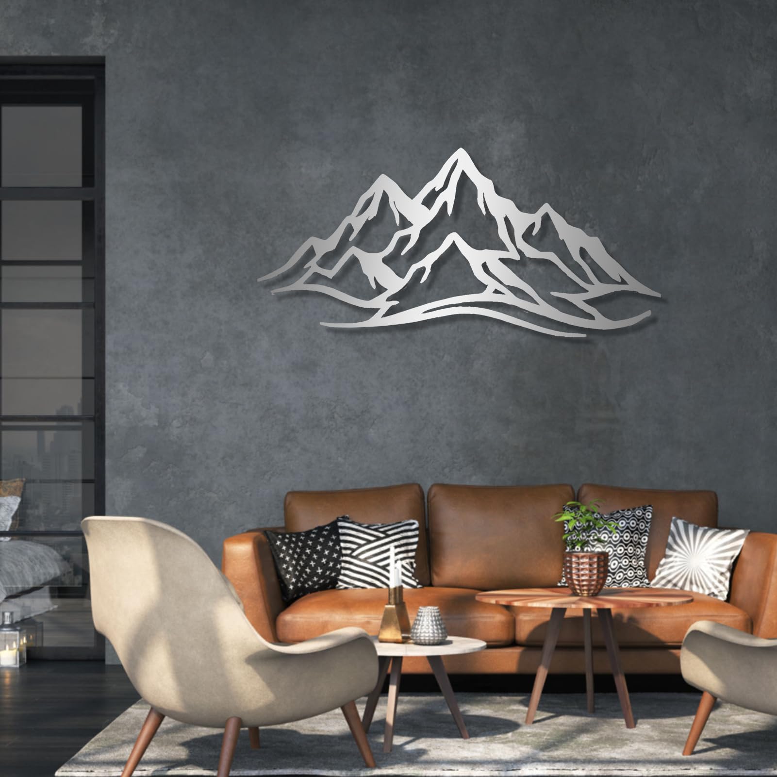 Mountain Metal Art Abstract Mountain Metal Wall Art