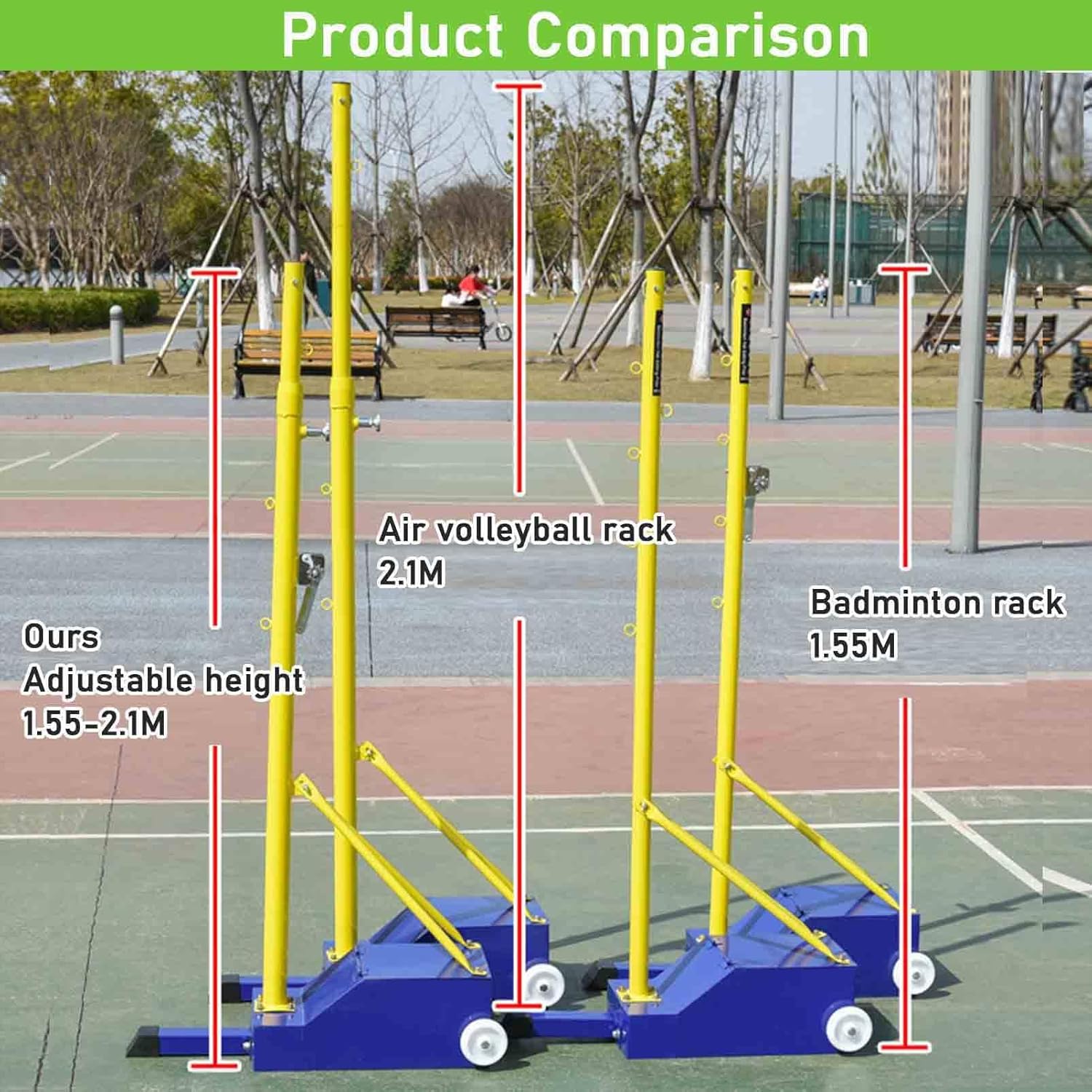 Portable Volleyball Net System - Freestanding Badminton Court Setup for Indoor/Outdoor Use, Includes Poles and Net for Backyard Training