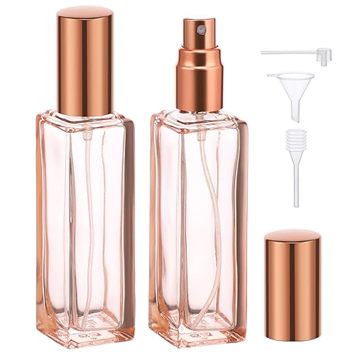 Segbeauty Atomizador de perfume de viaje recargable, paquete de 2 botellas de repuesto portátiles de 0.7 fl oz, botella de repuesto de tamaño de