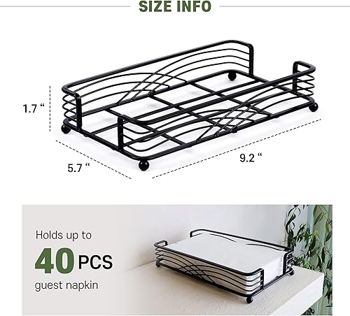 Vista 52 de Bandeja de acrílico para toallas de invitados para baño, soporte vertical para toallas de mano desechables, organizador de servilletas impermeable A