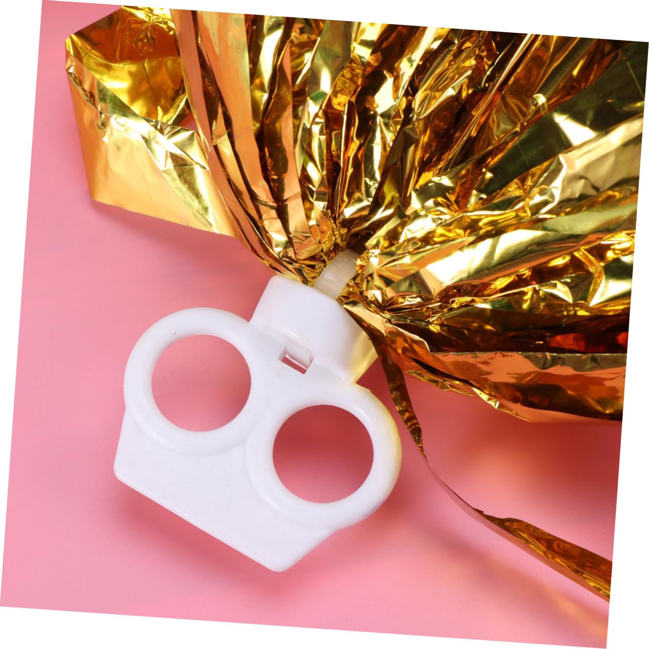 Cheerleader Pompons aus Kunststoffringen 2 Stück Gold für College
