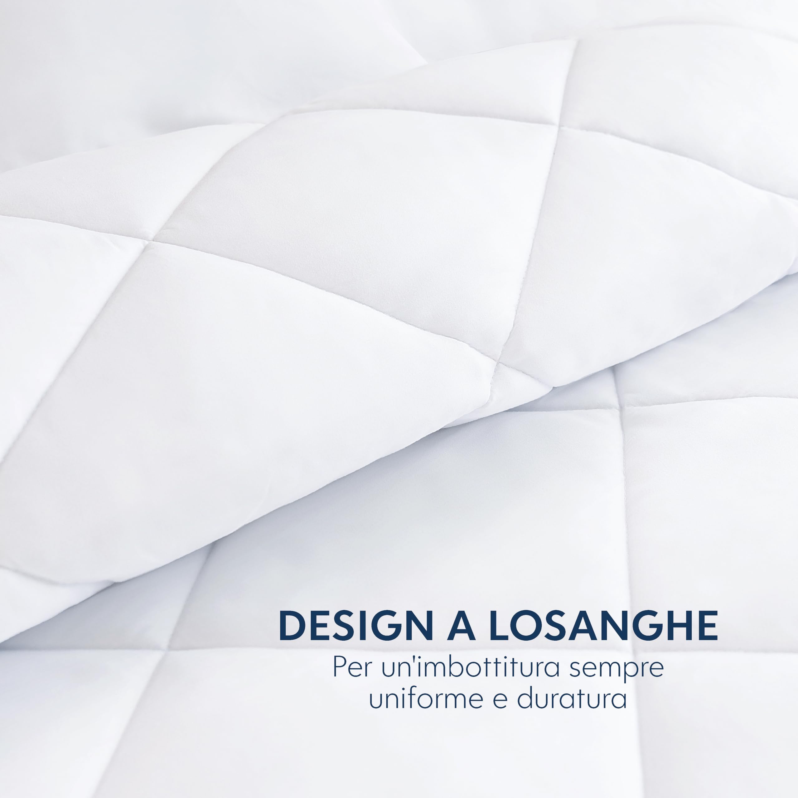 Dreamzie Piumino Matrimoniale Invernale Autunnale 260x240 - Piumone 4 Stagioni 260 x 240 - Coperta Trapunta 260x240 cm di Microfibra Sintetico, Bianco, Certificato Oeko-Tex