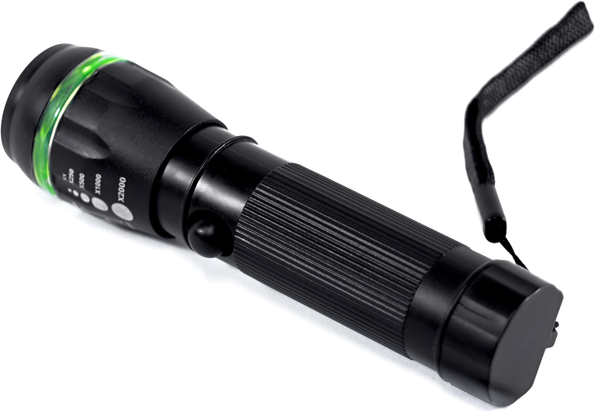 Adjustable Zoom Focus LED Flashlight Lanyard Included Assorted Colors