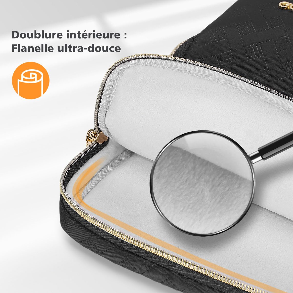 NIDOO 17,3 Pouces Sacoche Ordinateur Portable Sac à Bandoulière Sac a Main PC Mallette de Protection pour 17.3" IdeaPad 3 Gen 7/ Legion 5 5i/ ThinkPad P17/ ENVY Laptop 17/ ZenBook Pro 17/ LG gram 17