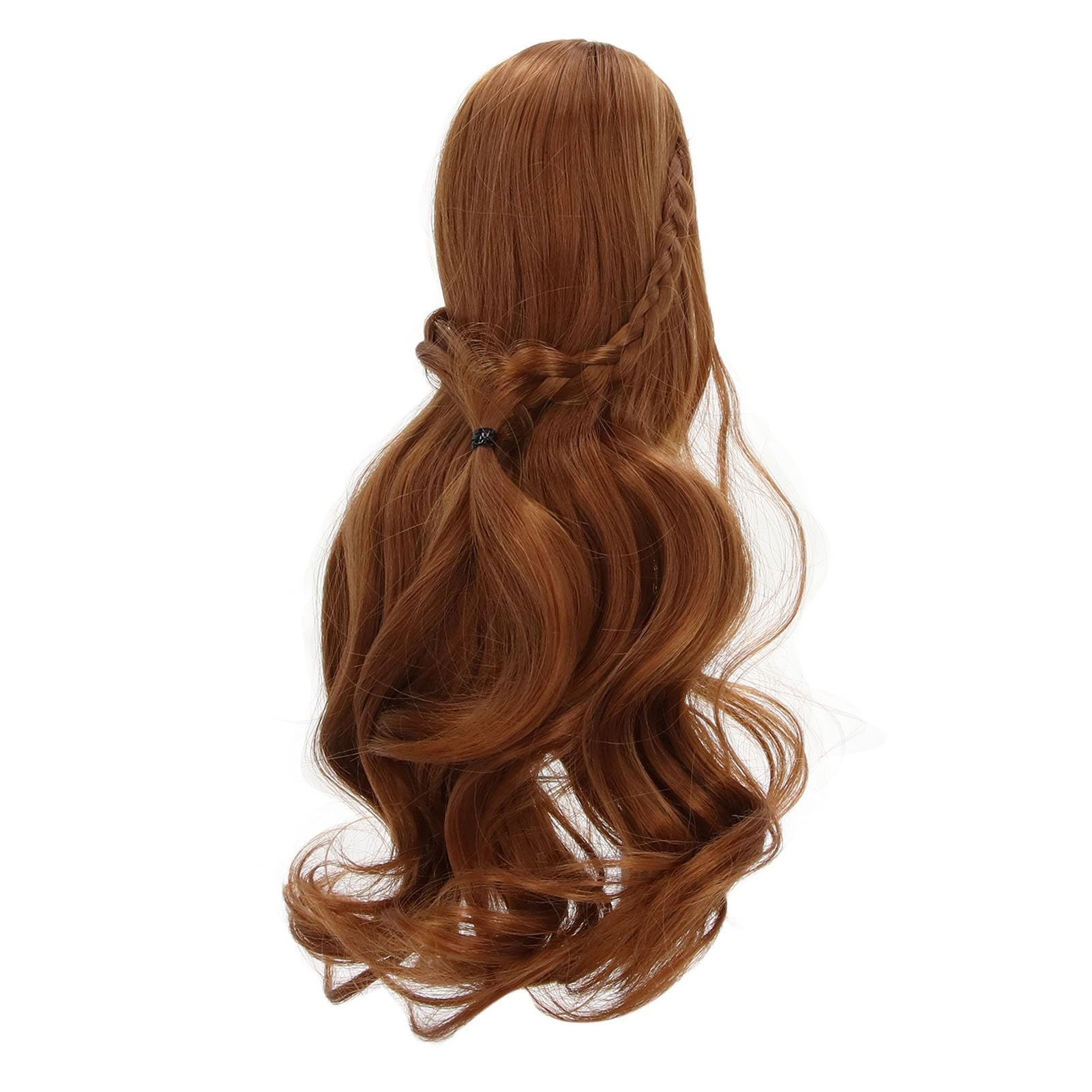 Zerodis Parrucca per Capelli per Bambole, Parrucca per Bambola BJD in Tessuto da Taglio Fai-da-Te per Circonferenza della Testa 21-24 cm; Marrone Chiaro