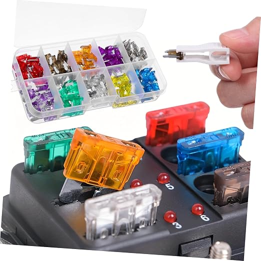 Kit surtido de fusibles para vehículo 120 piezas Alipis miniatura 3