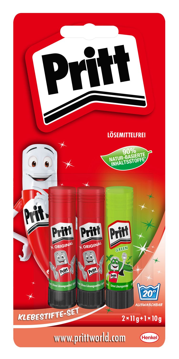 Pritt1983792 Glue Stick Set - Red/Green