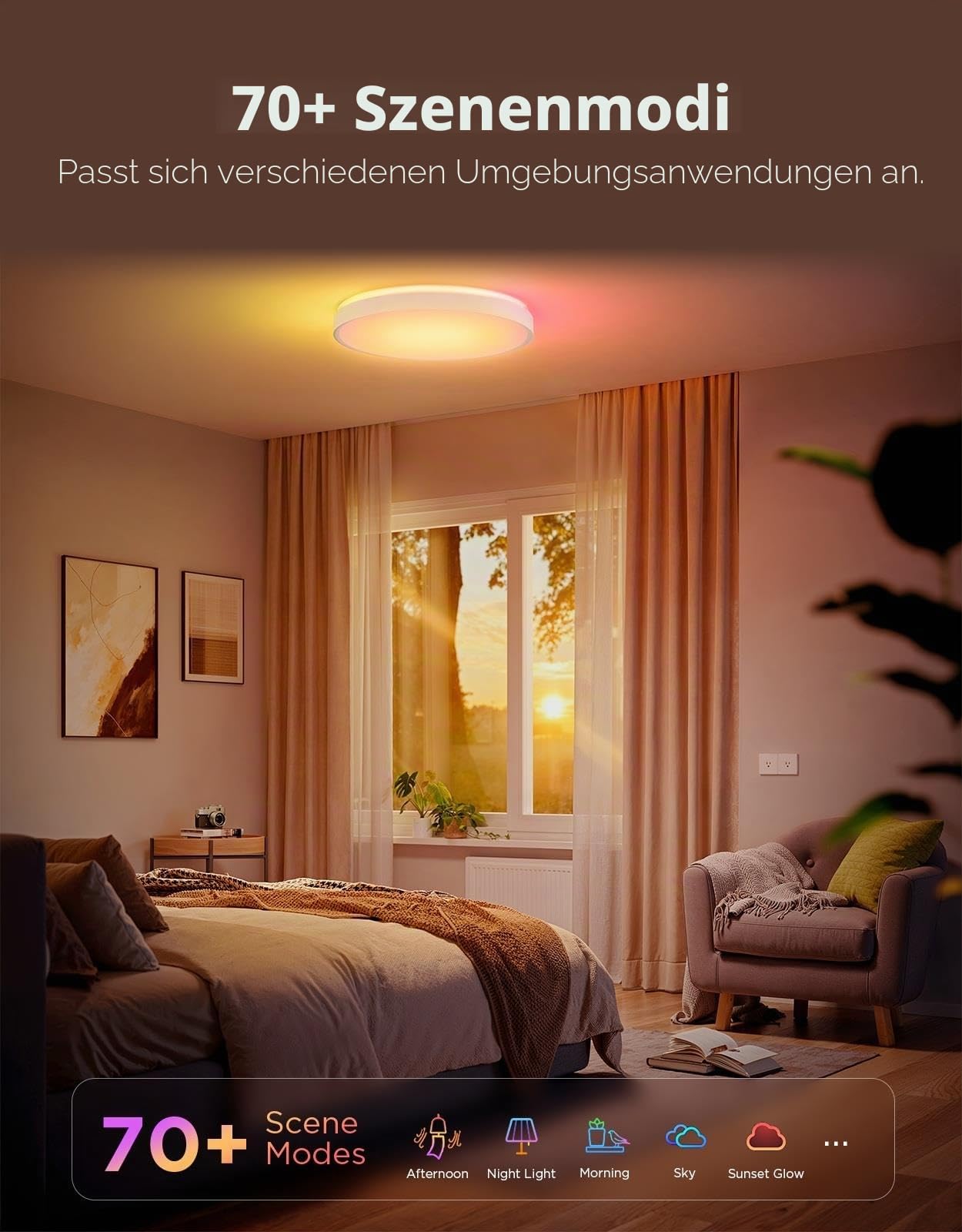 Govee RGBICWW + RGBICWW Runde Smart Deckenarmatur Pro 15 Zoll