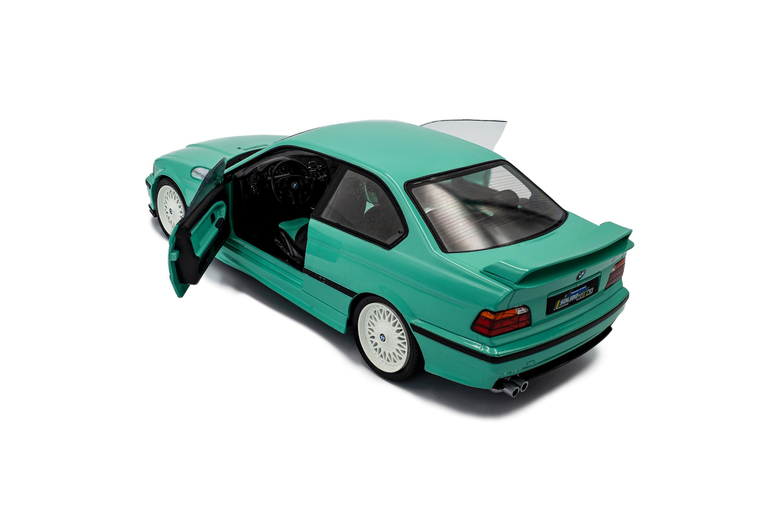 Solido BMW M3 E36 Coupé Modellauto 1:18 Mintgrün | Die-Cast Sammlermodell, Präzise Verarbeitung, Authentische Details