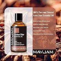 Vista 25 de MAYJAM - Aceite esencial de anís estrella, aceites puros de estrella de anís para difusores, 3.38 onzas líquidas, aceite esencial de anís estrellado