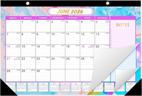 Miniatura 10 de GuassLee Calendario de escritorio 2026-2027 – Calendario mensual de 18 meses de enero de 2026 a junio de 2027, calendario de escritorio grande