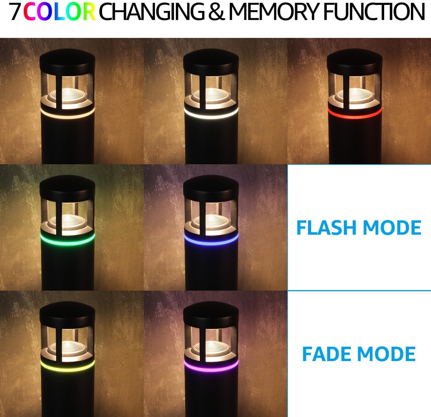 LEONLITE RGB Low Voltage Pathway Lights Bundle 10-Way Junction Hub, 4 Pack Color Changing Landscape Path Lights Outdoor & 2 Pack Fit 9-21 Gauge Wire Landscape Wire Connectors