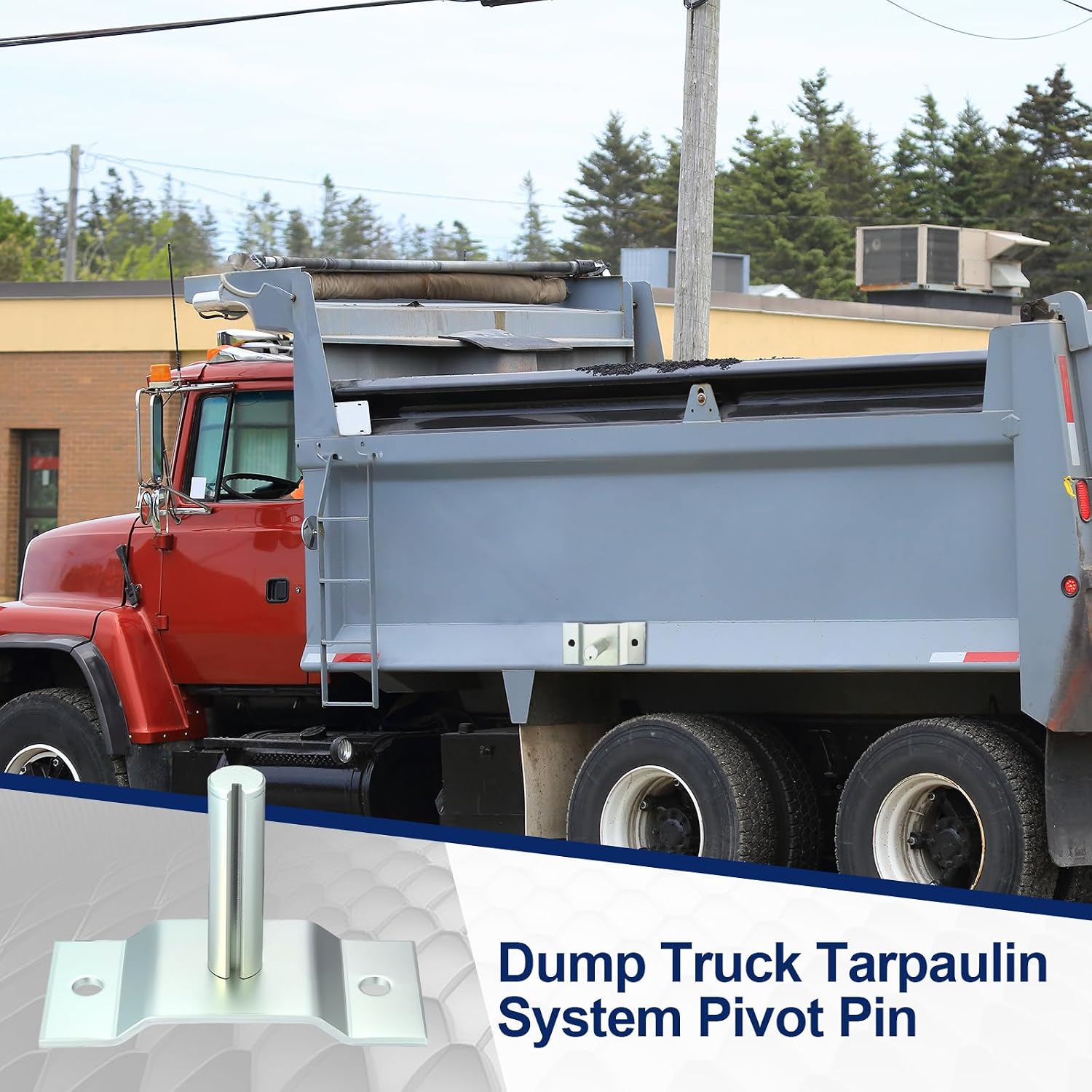 2 Pack Aluminum Pivot Pin for 4 Spring Dump Truck Tarp System Two Bolt-on Holes Compatible with Most of the Systems Galvanized Corrosion Resistant Steel Construction