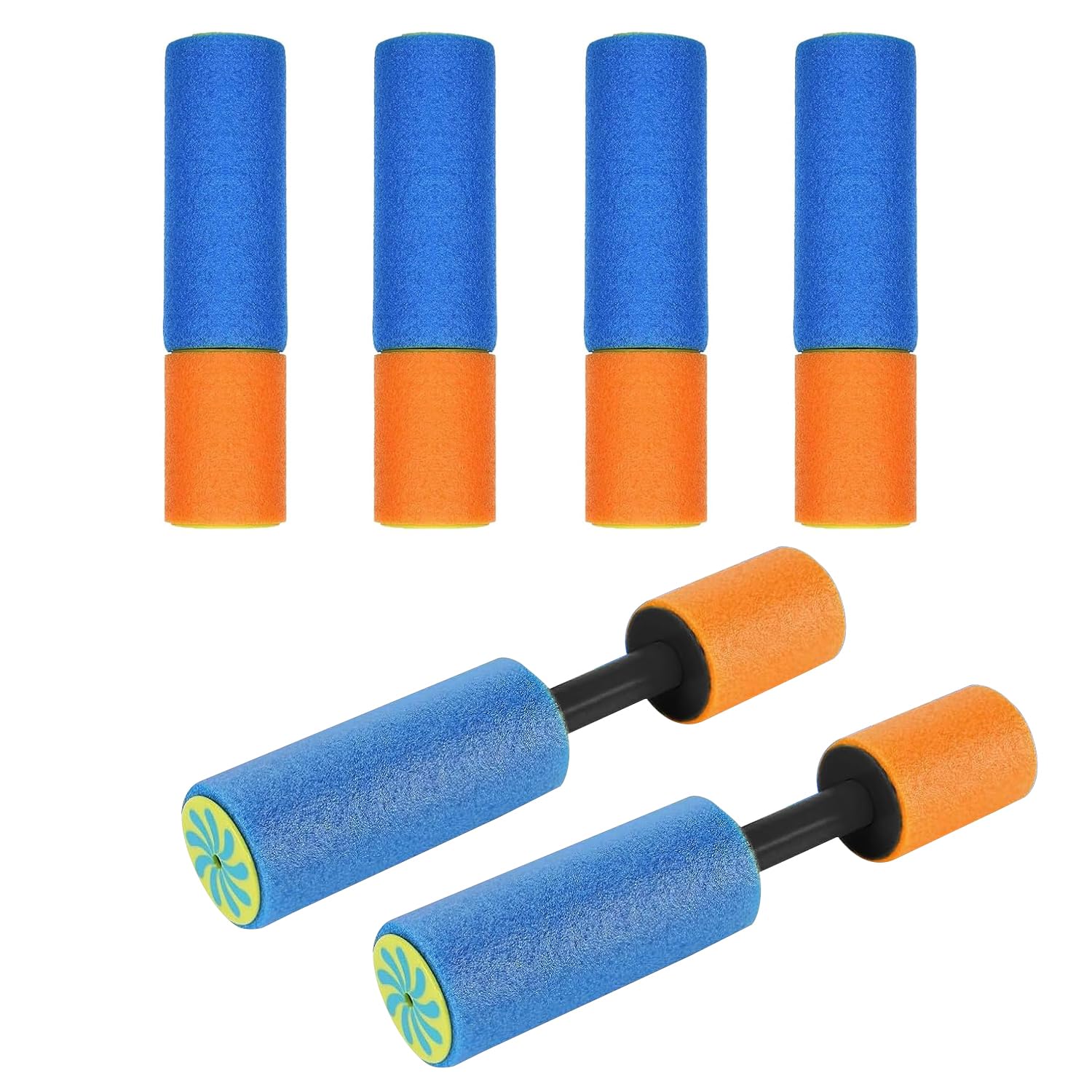 Lonimia Water Blaster Soaker Gun for Kids, 6-Pack Range Water Shooter Water Blaster for Kids Foam Pool Water Gun Cannon for Boys Girls Adults Summer Fun in Swimming Pool, Beach (blue)