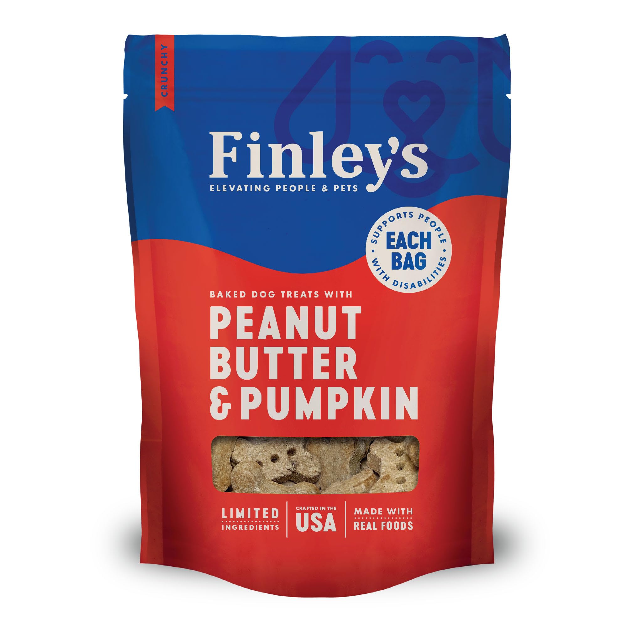 Finley's Peanut Butter & Pumpkin Dog Biscuit Treats, All Natural, Limited Ingredient Dog Treats, 12 Ounce (Pack of 1)