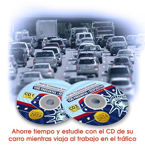 Miniatura 4 de Ciudadania Americana 2024 English and Spanish - Ingles y Español - with all Official 100 Uscis Questions & Answers Usa Naturalization Civic Question