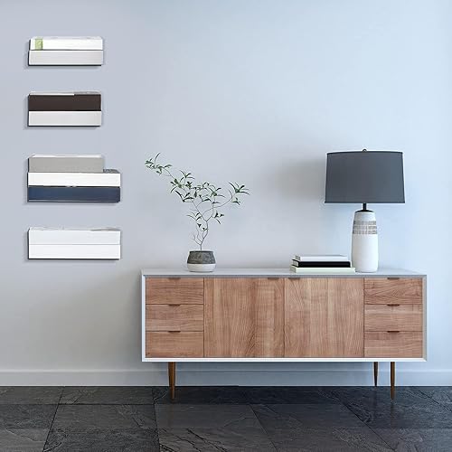 Miniatura 7 de Jetec Estantería flotante invisible de 6 piezas para montaje en pared, estantes flotantes de hierro multiusos, estantes colgantes ocultos, soportes