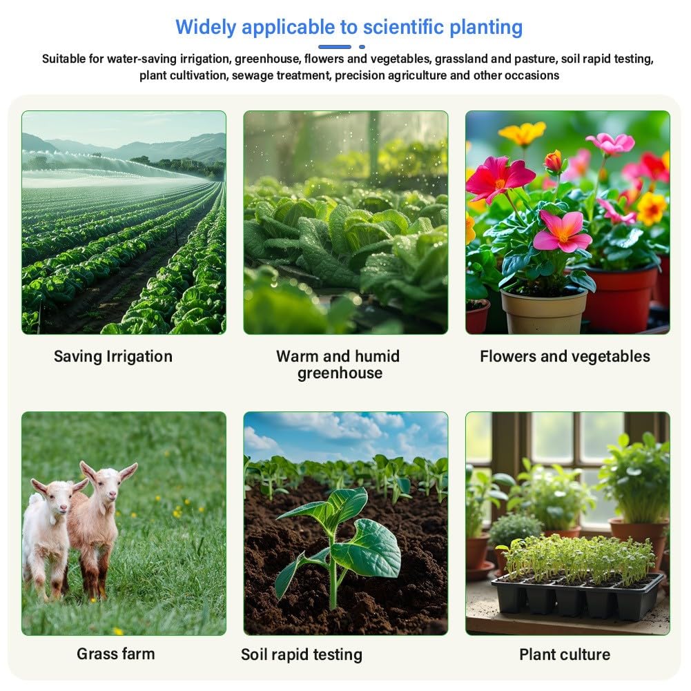 Probador de suelo USB, medidor de humedad del suelo, sensor NPK pH EC 8 en 1 para Android Hongmeng, sonda impermeable IP68 para jardín y granja