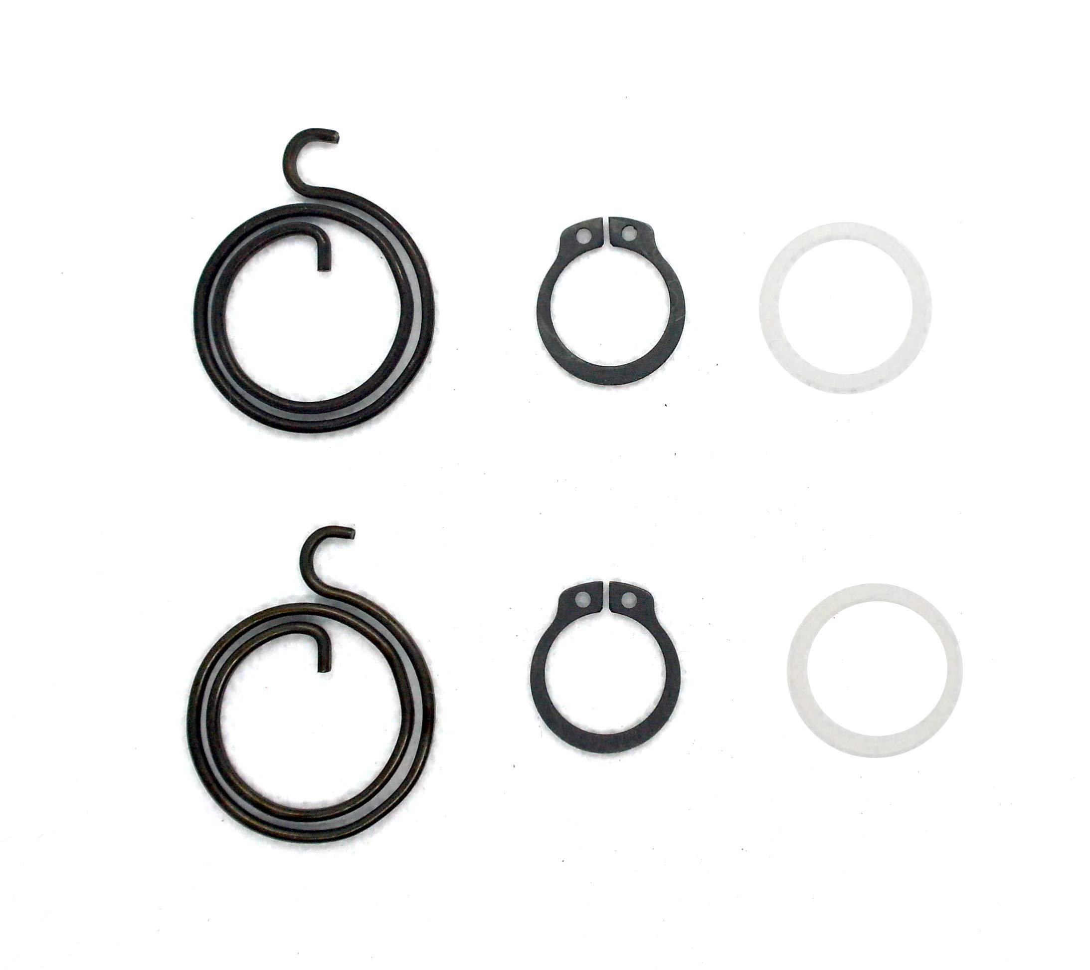 Fixitflo Black And White Door Handle Repair Kit: 2 Springs 2 Circlips And 2 Nylon Washers (Kit 4A (2 Turns X 1.8Mm, Circlips & 19Mm Nylon Washers)