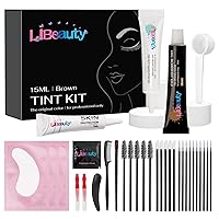 Vista 11 de Libeauty Kit de tinte negro, kit de color de cabello negro, kit de color negro de 15ml con herramientas completas para salón de belleza o en casa