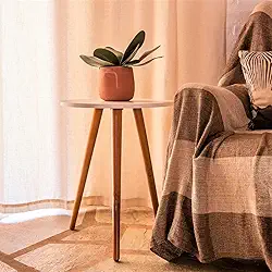 Mesa De Canto Redonda 45x60 Pé Palito Grande Mdf