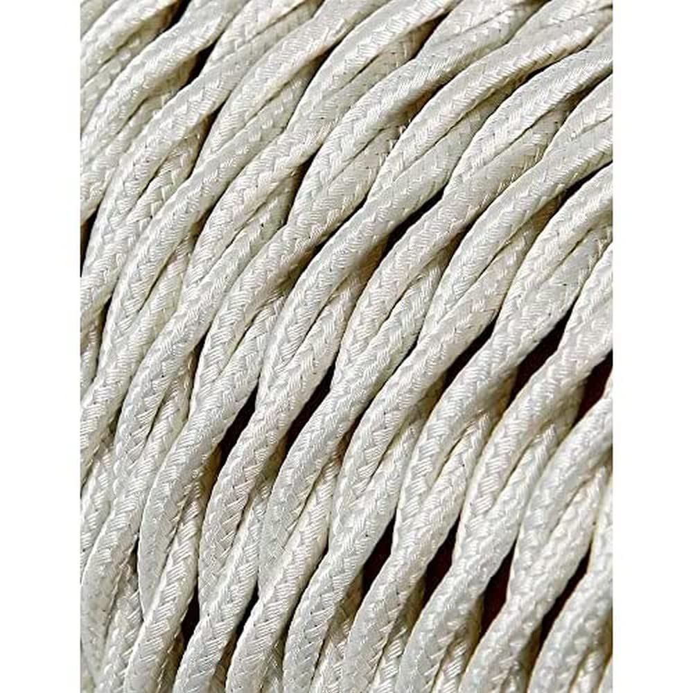 Câble textile torsadé 2x0,75mm coton 5mEDM 11879