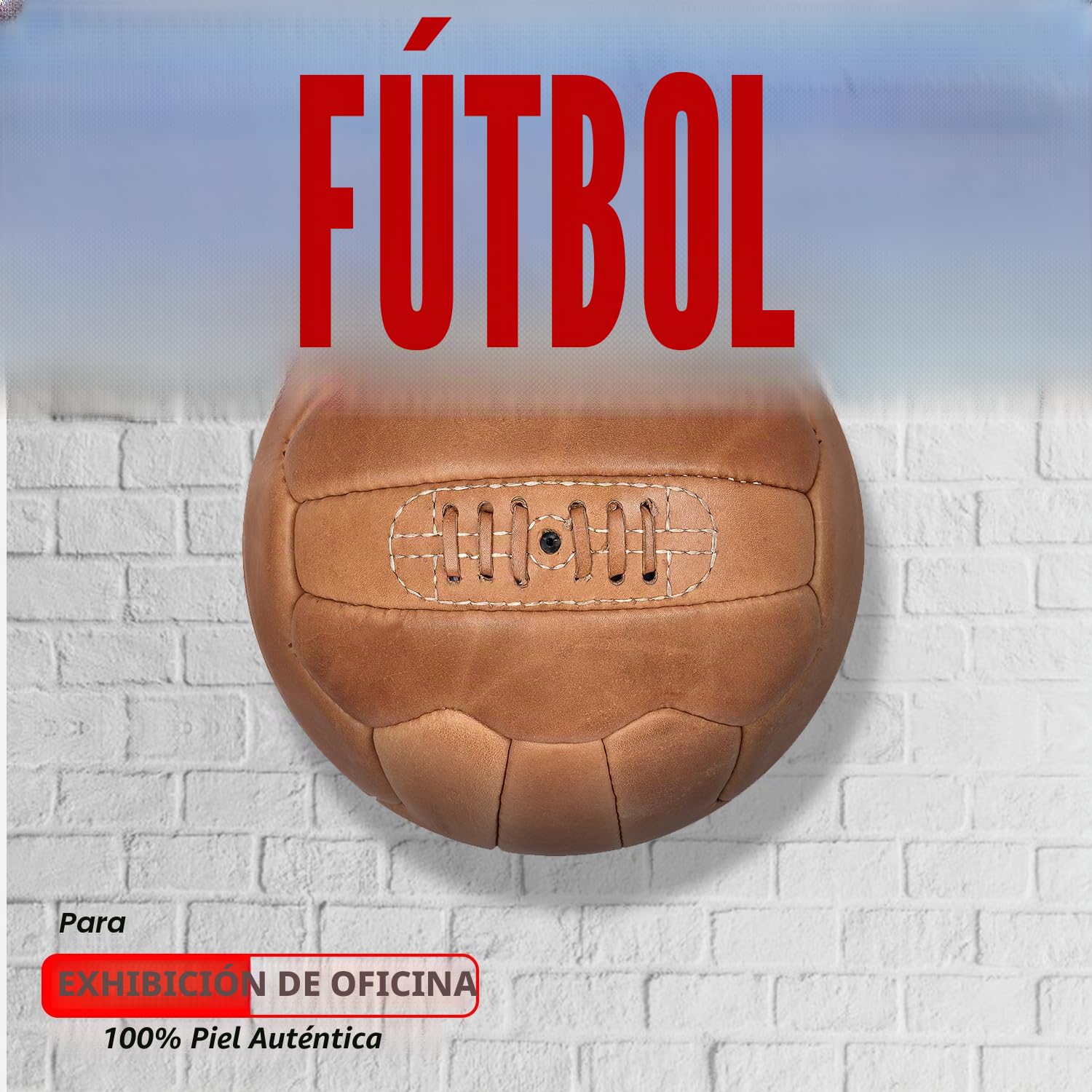 FNine Balón de fútbol Vintage, fútbol de Cuero Antiguo