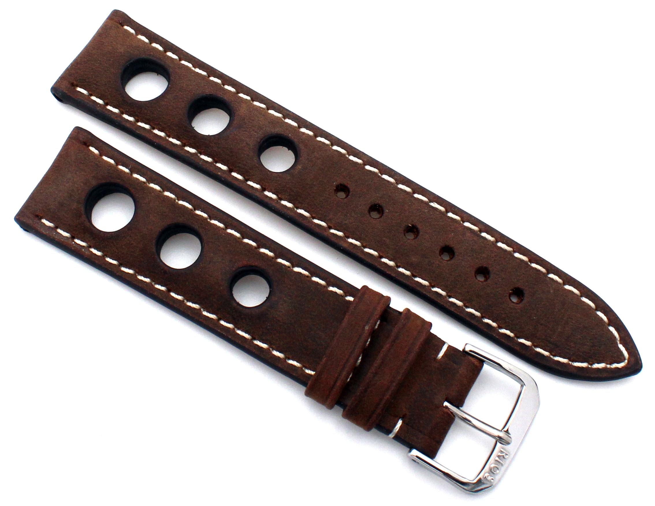 Sulla RIOS1931 Kaluga Rallye Bracelet de montre vintage en cuir de vachette fait main en Allemagne Robuste