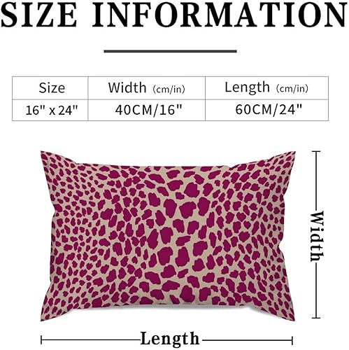 Miniatura 2 de ArogGeld Fundas de cojín con estampado de leopardo y guepardo fucsia, diseño de vaca, puntos de animales de vaca, rosa oscuro, funda de cojín