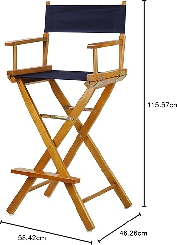 Miniatura 372 de Casual Home - Silla de director de 30 in, marco blanco, con lona color blanco, altura de barra