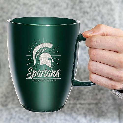 Vista 237 de Rico Industries NCAA - Taza de cerámica con grabado láser, 18 onzas, café y té