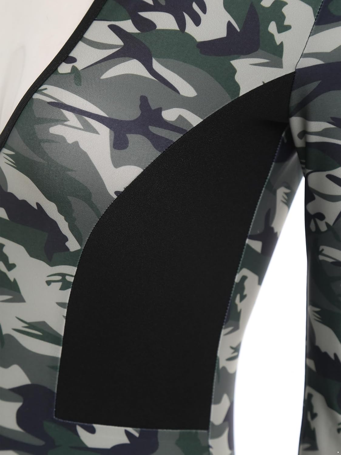 Fatigue Outfit Bodysuit for Womens Commando Camouflage Leotard Fancy Dress Up Halloween Costumes