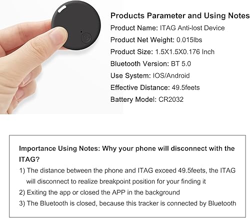 Vista 21 de Mini rastreador GPS, localizador de artículos clave, aplicación sin tarifa mensual para iOS/Android 2023 más reciente, rastreador de artículos