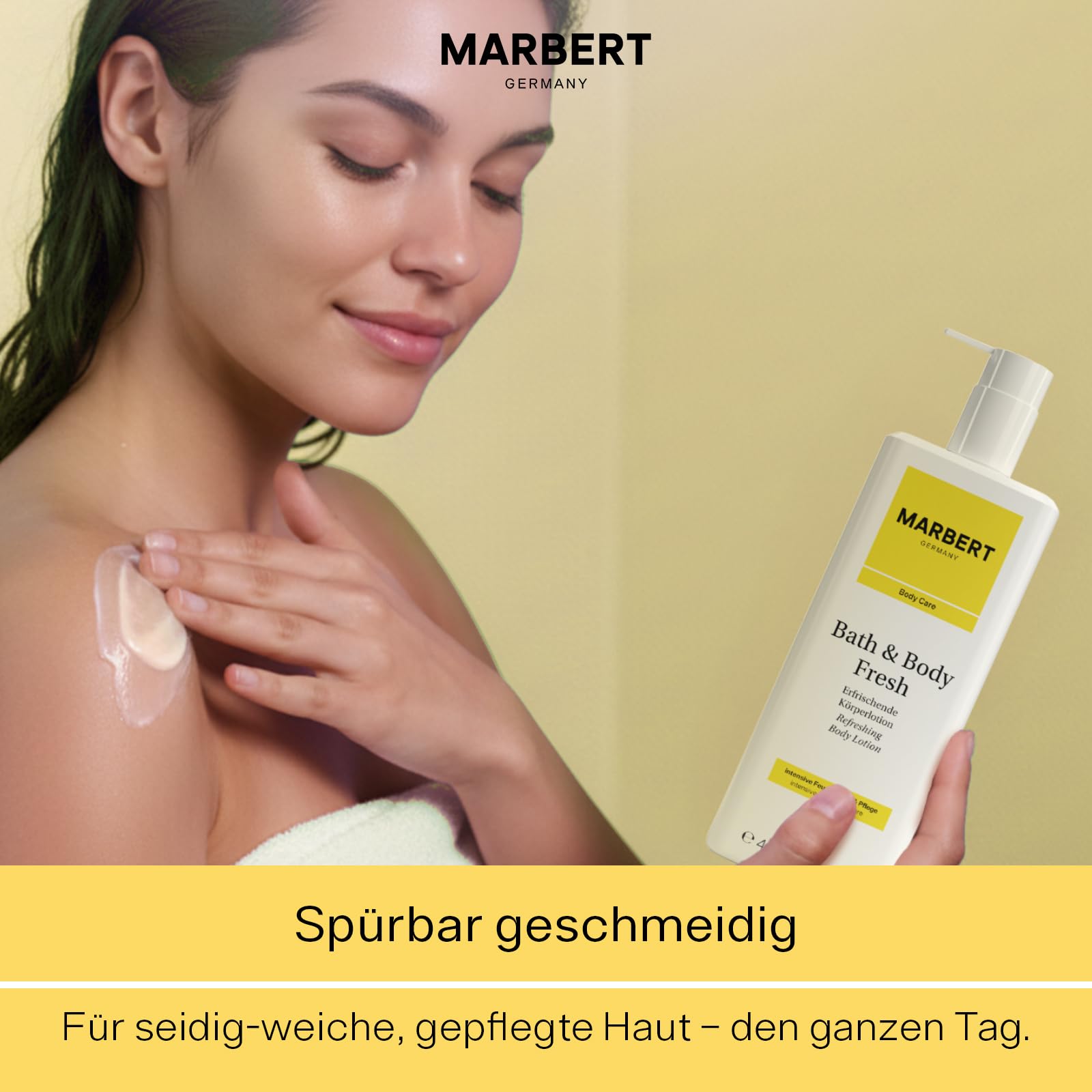 Marbert Bath & Body Fresh Körperlotion 4 x 400 ml – Erfrischende Feuchtigkeitspflege mit zitrischem Duft – Für geschmeidige Haut & ein belebendes Hautgefühl