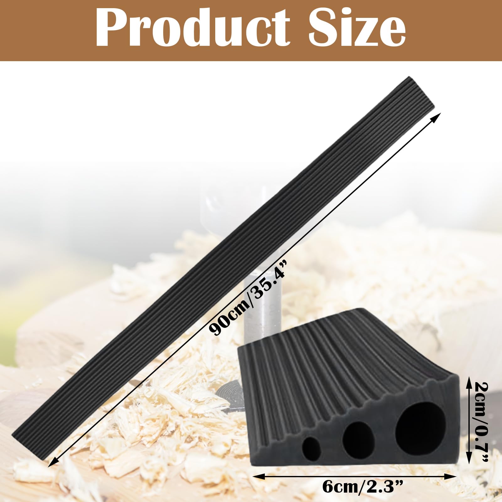 Dokeno Rampa progowa 90 x 6 x 2 cm, profil przejściowy, samoprzylepna, silikonowa rampa progowa, rampa dla wózków inwalidzkich, do łazienki, wózka inwalidzkiego, wózka dziecięcego, chodzika lub