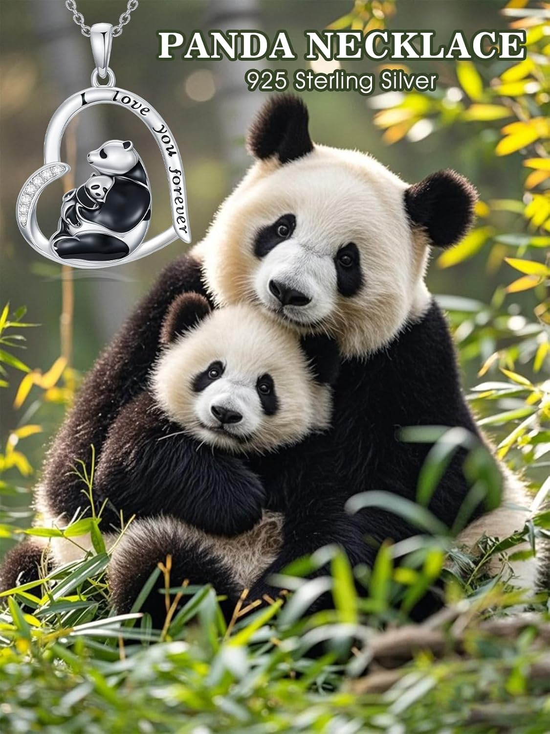 Animal Necklace 925 Sterling Silver Cow/Panda/Elephant/Monkey Mother Daughter Necklace Anniversary Animal Jewelry Mother's Day Gifts - Image 6