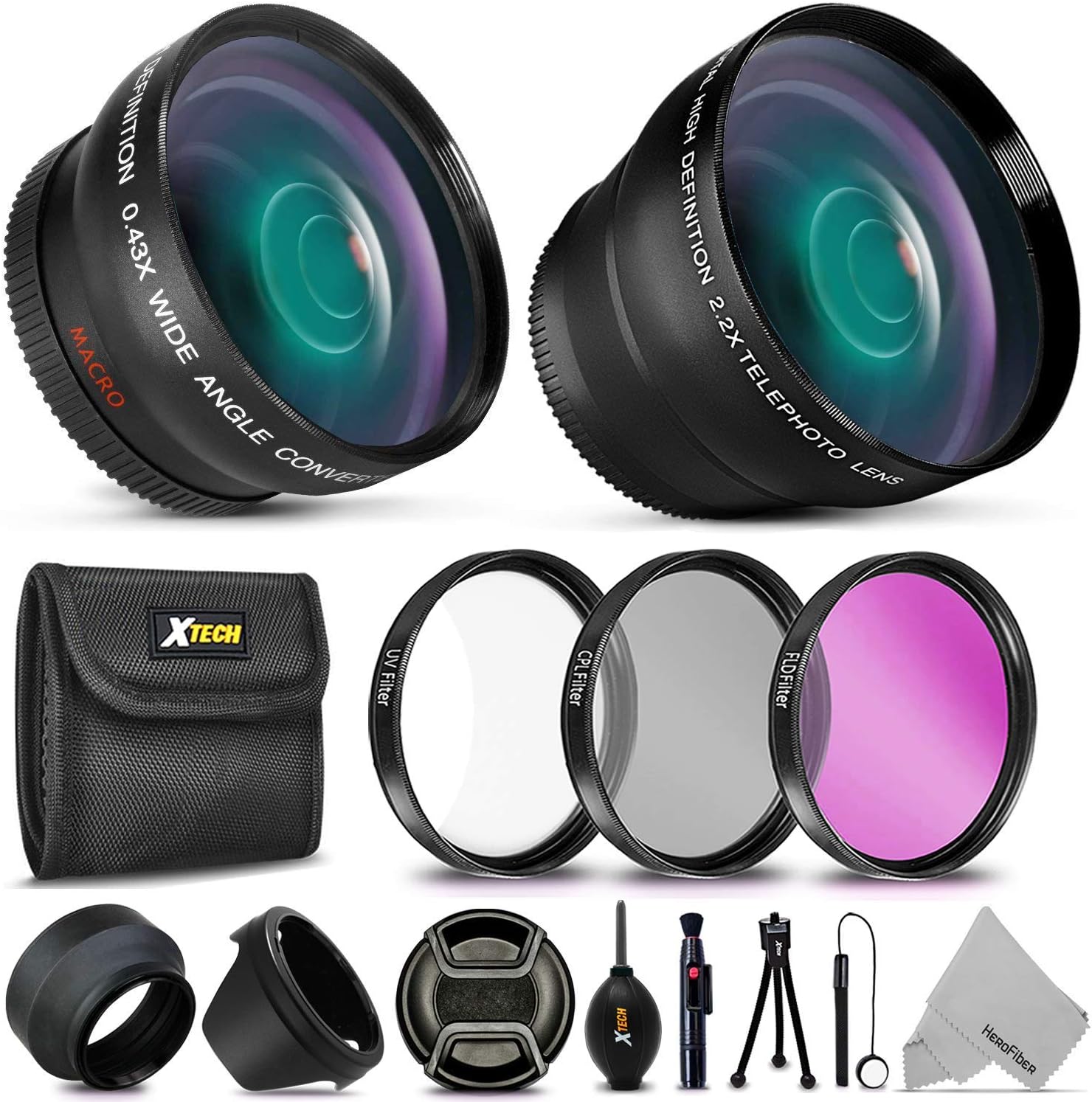 Canon EOS Rebel Accessory Kit - 58mm Lens Filter Set for T7i, T6i, T6S, T5i, T5, T4i, T3i, T3, T2i, EOS 80D, 70D, 77D, 60D, 5D, 5D Mark III, 1200D, 1100D, 100D, SL1, M3, M2, M, Xsi, XTi, XT