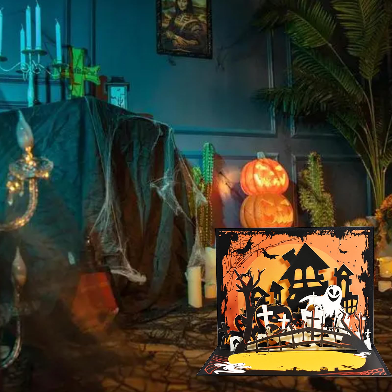 Biglietti Pop-up Di Halloween, Biglietto Di Auguri Di Halloween 3D Con Busta Biglietto Pop Up Di Casa~p147274944