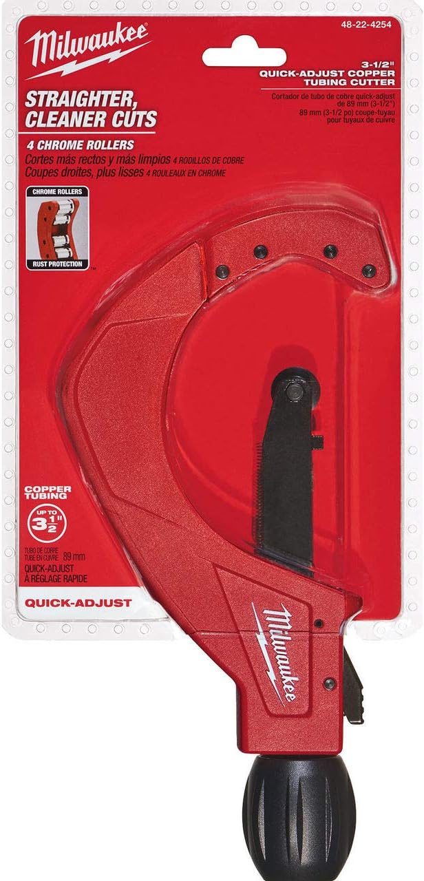 Milwaukee 48224254 31/2" Quick Adjust Copper Tubing Cutter