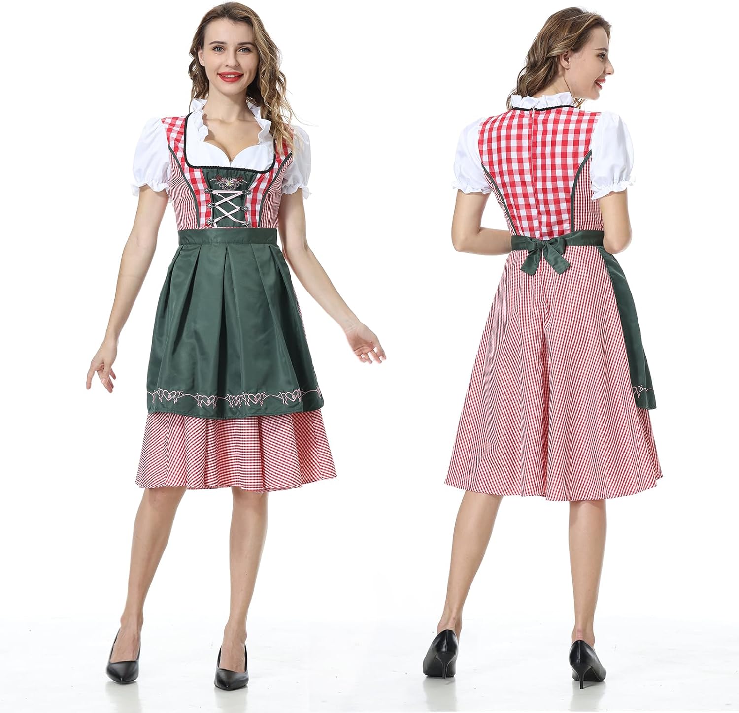Oktoberfest Costumes Women, German Dirndl Dresses For Bavarian Oktoberfest Carnival Beer Festival Cosplay Halloween