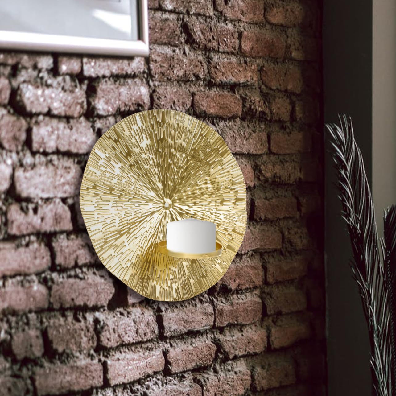 Ciieeo Wandmontierter Kerzenhalter Aus Metall Elegante Wanddeko Für Wohnzimmer Hochzeit Und Bankett Kreativer Teelichthalter Robuste Wandhalterung Für Hotel Und Restaurant