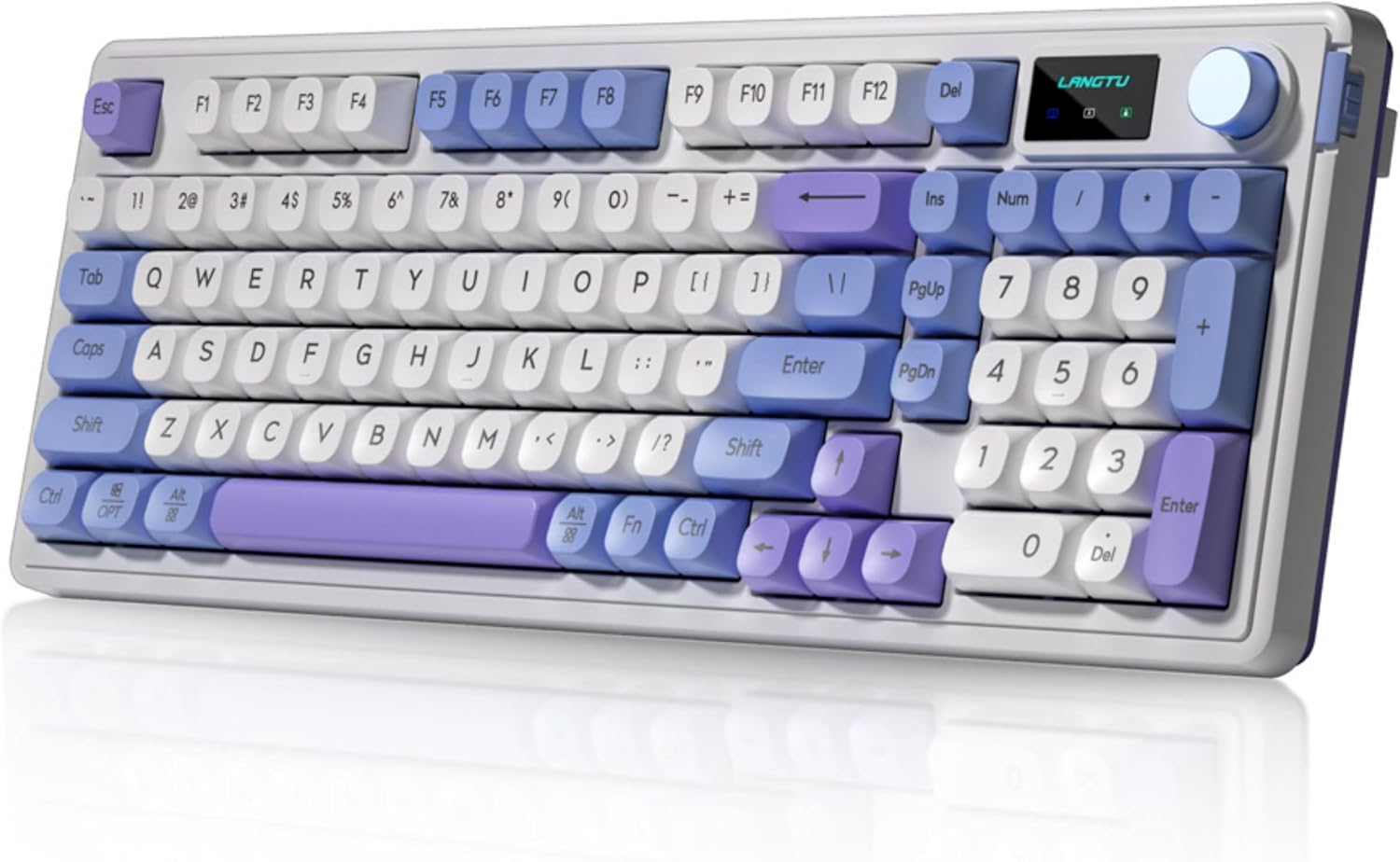 Amazon.com: Cmokifuly L98 96% Membrane Keyboard,Tri-Mode Connectivity ...