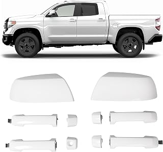HECASA Mirror Covers and Door Handle Kit Compatible with 2007-2022 Tundra