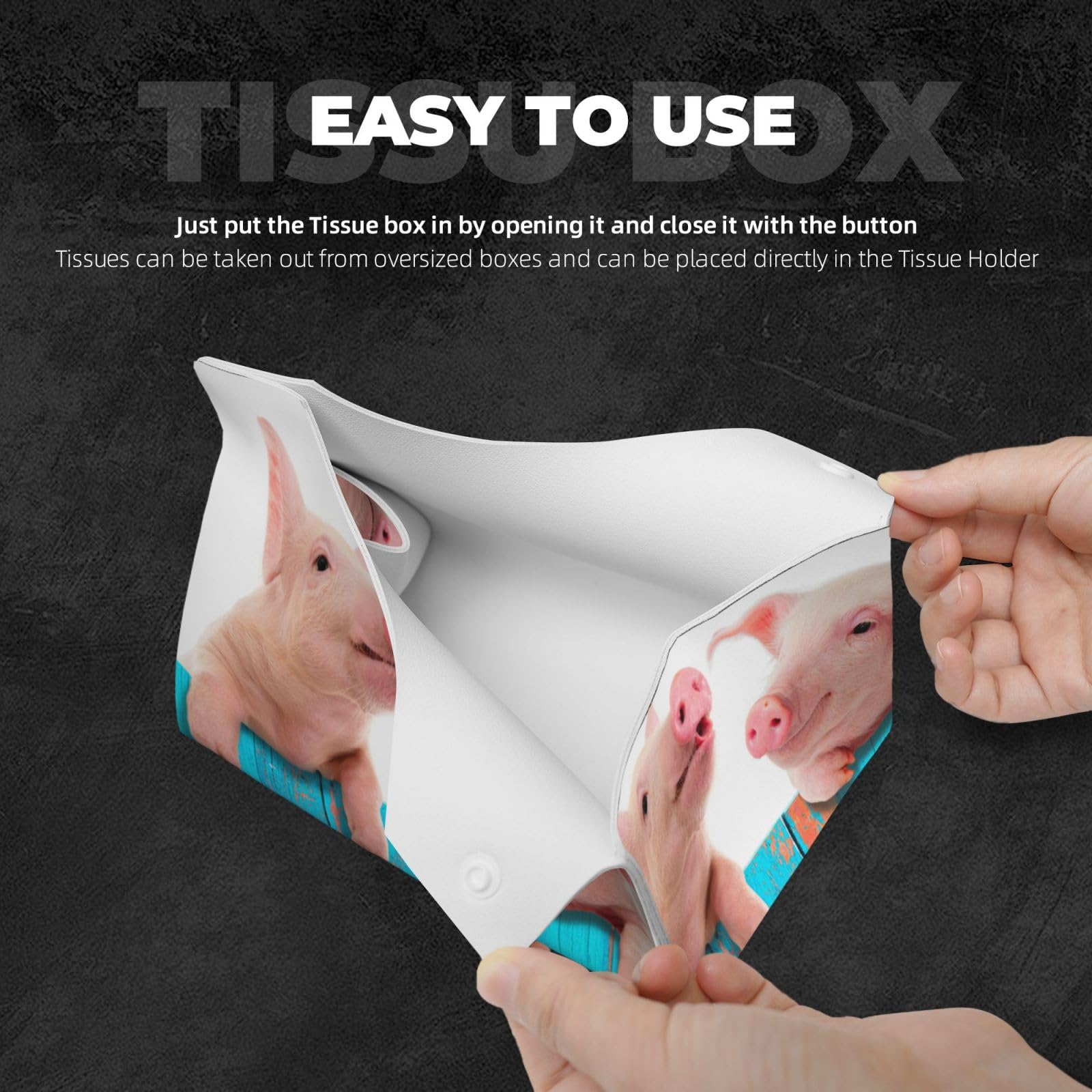 Amazon.co.jp: フェンスの可愛い豚 ティッシュケース おしゃれ