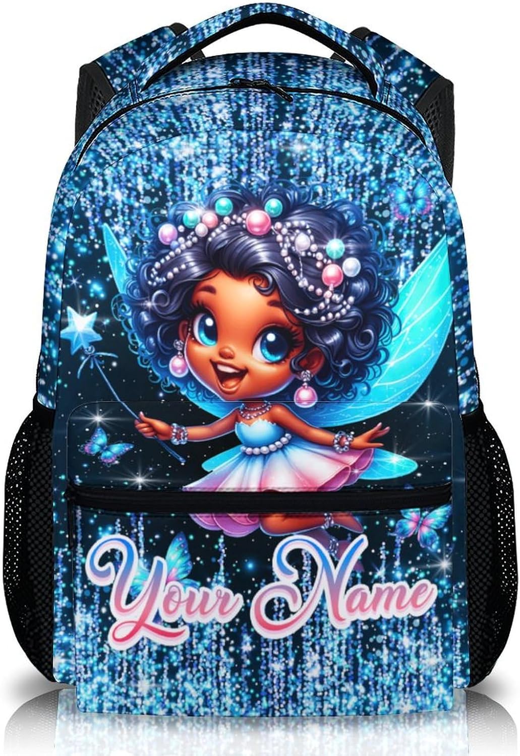 Backpack for Girls, Cat Backpack with Custom Name for Kids School Toddler Primary Elementary, Kindergarten Girls Gift, 17 Inch Personalized Lightweight Casual Bookbag